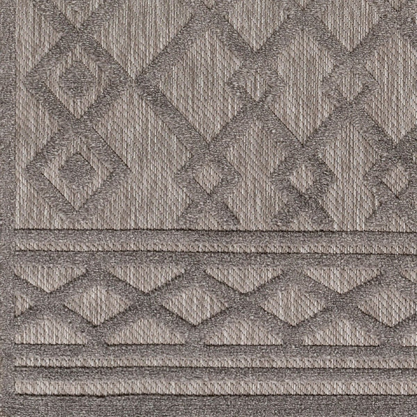 Livabliss San Diego Bold Graphic Polypropylene Area Rug for Living Rooms Entryways and Patios Gray 6'7" x 9' SFG2310-679