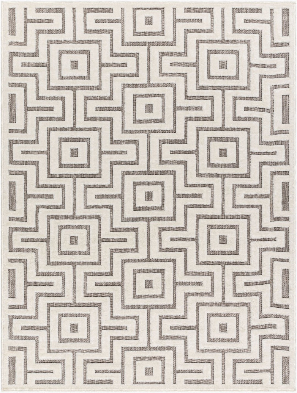 Livabliss San Diego Geometric Polypropylene Area Rug Indoor Outdoor Medium Pile Modern SFG2347-537