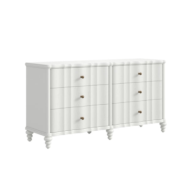 A.R.T. Furniture Haven Dresser - Timeless Cottage Design with Fluted Drawers and Ample Storage for Your Bedroom Elegance White 339130-2367