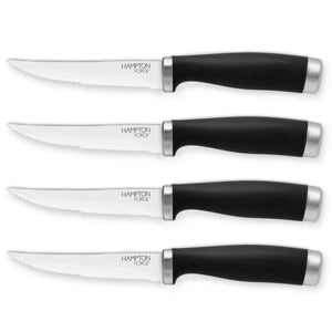 Lenox Hampton Forge Epicure Black 4 Piece Steak Knife Set Black, BLACK MULTI HMC01A103S