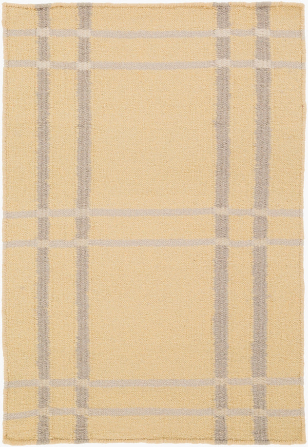 Surya Sheffield Market Sfm-8004 2'6" X 8' Durable Handmade Wool Rug For Modern Decor - Limited Warranty Tan Wool Sfm8005-23