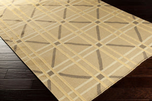 Surya Sheffield Market Sfm-8004 2'6" X 8' Durable Handmade Wool Rug For Modern Decor - Limited Warranty Tan Wool Sfm8007-268