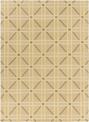 Surya Sheffield Market Sfm-8004 2'6" X 8' Durable Handmade Wool Rug For Modern Decor - Limited Warranty Tan Wool Sfm8007-811