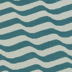 Surya Sheffield Market Sfm-8004 2'6" X 8' Durable Handmade Wool Rug For Modern Decor - Limited Warranty Teal Wool Sfm8009-58