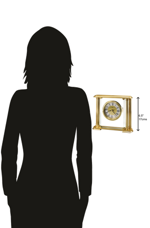 Hekman Furniture 613627 Stunning Brass Tabletop Clock With Beveled Glass, Elegant Design & Quartz Movement By Howard Miller Polished Brass Athens Tabletop Clock 613627