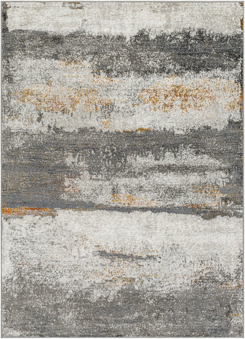 Livabliss San Francisco Machine Woven Polypropylene Area Rug for Living and Dining Spaces Charcoal, Ivory 7'10" x 10' SFO2300-71010