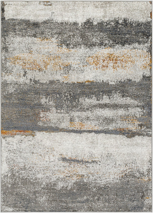 Livabliss San Francisco Machine Woven Polypropylene Area Rug for Living and Dining Spaces Charcoal, Ivory 7'10" x 10' SFO2300-71010