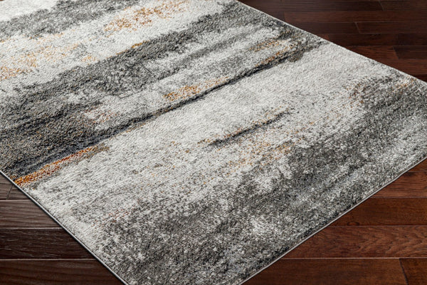 Livabliss San Francisco Machine Woven Polypropylene Area Rug for Living and Dining Spaces Charcoal, Ivory 7'10" x 10' SFO2300-71010