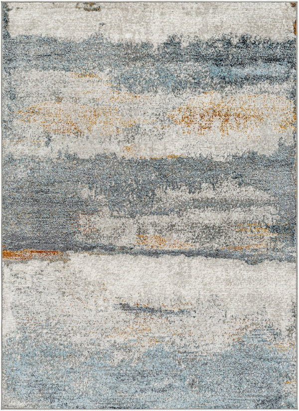 Livabliss San Francisco Machine Woven Polypropylene Area Rug for Modern Living Spaces Blue, Ivory 9'2" x 12' SFO2301-9212
