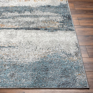Livabliss San Francisco Machine Woven Polypropylene Area Rug for Modern Living Spaces Blue, Ivory 9'2" x 12' SFO2301-9212