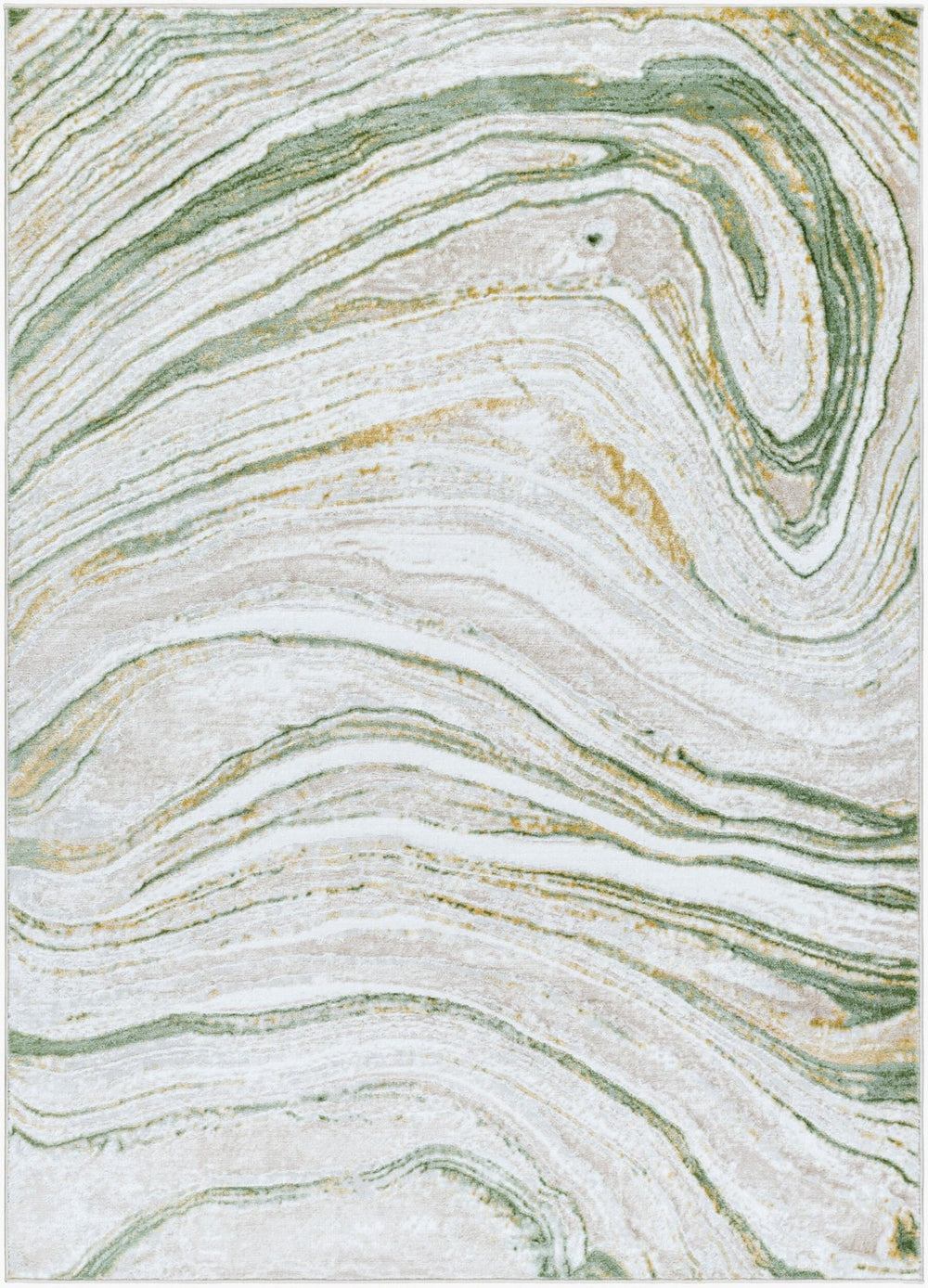 Livabliss San Francisco Geometric Area Rug Machine Woven Polypropylene Blend for Living Rooms Ivory, Sage 7'10" x 10' SFO2307-71010
