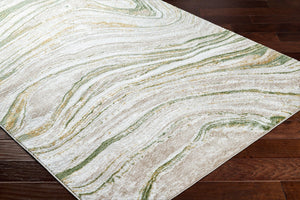 Livabliss San Francisco Geometric Area Rug Machine Woven Polypropylene Blend for Living Rooms Ivory, Sage 7'10" x 10' SFO2307-71010