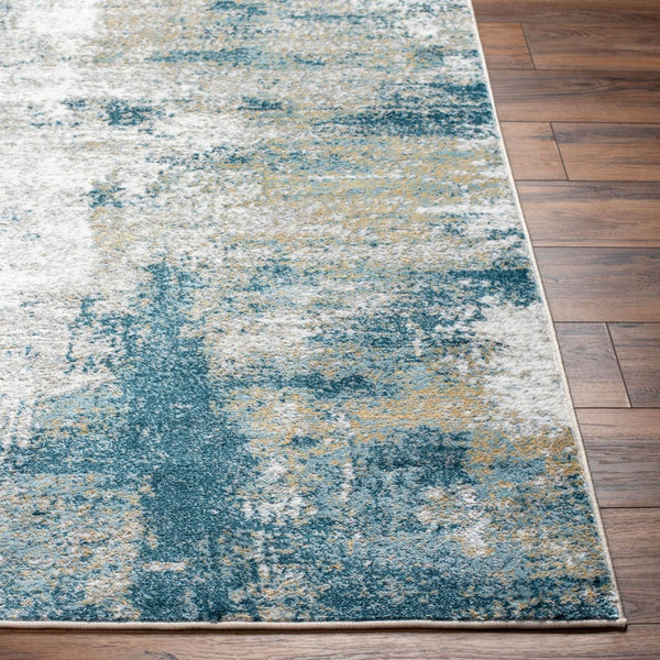 Livabliss San Francisco Geometric Area Rug Polypropylene Blend Modern Living Room Indoor Blue, Light Gra 9'2" x 12' SFO2308-9212
