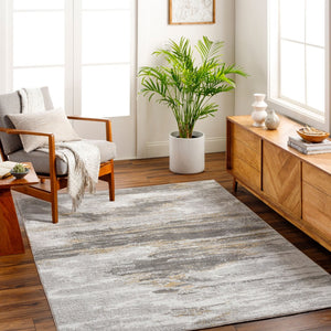 Livabliss San Francisco Geometric Area Rug Machine Woven Polypropylene Blend for Modern Living Light Gray, Ivo 9'2" x 12' SFO2311-9212