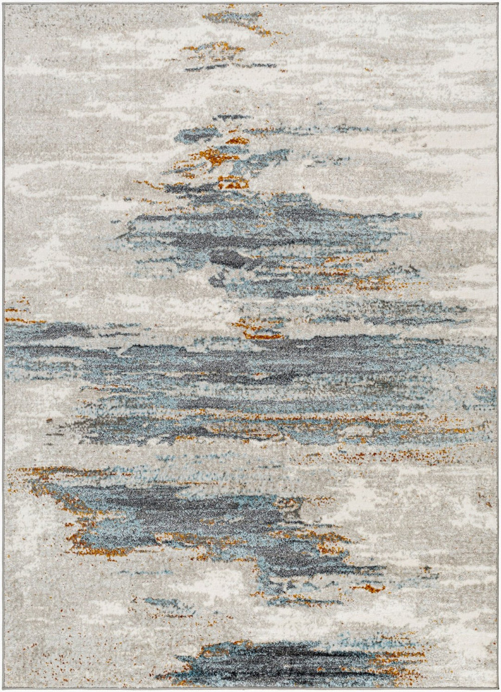 Livabliss San Francisco Geometric Area Rug Modern Polypropylene Blend for Living Room or Office Ivory, Light Gr 5'3" x 7' SFO2312-537