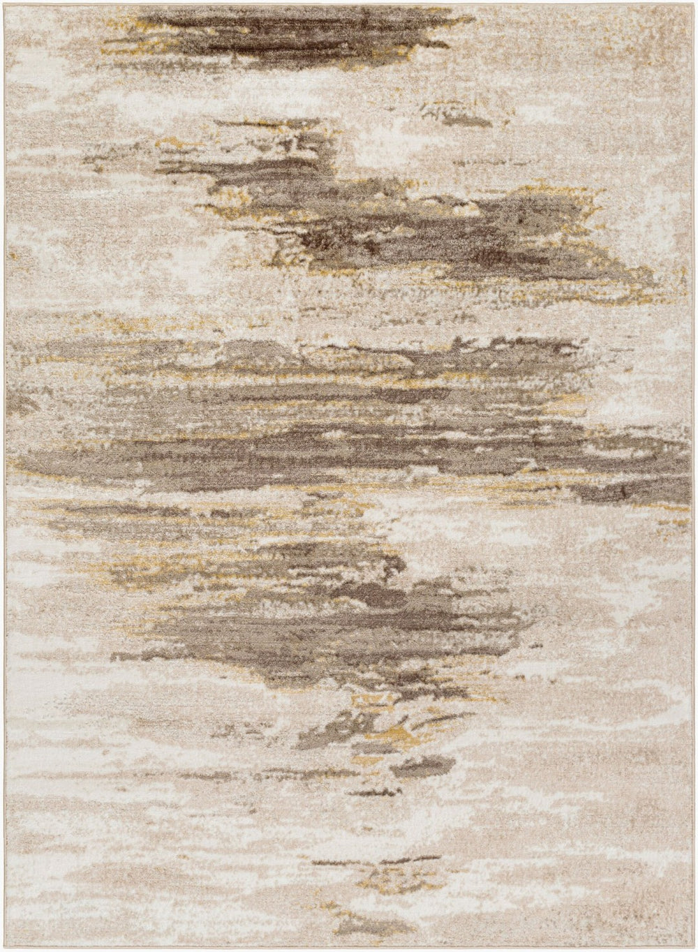 Livabliss San Francisco Geometric Area Rug with Medium Pile for Modern Living and Dining Spaces Ivory, Taupe 6'7" x 9' SFO2313-679