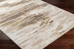 Livabliss San Francisco Geometric Area Rug with Medium Pile for Modern Living and Dining Spaces Ivory, Taupe 6'7" x 9' SFO2313-679