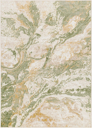 Livabliss San Francisco Geometric Machine Woven Polypropylene Area Rug for Modern Living Spaces Ivory, Sage 6'7" x 9' SFO2316-679