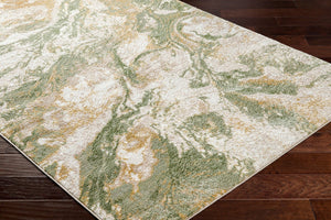 Livabliss San Francisco Geometric Machine Woven Polypropylene Area Rug for Modern Living Spaces Ivory, Sage 6'7" x 9' SFO2316-679