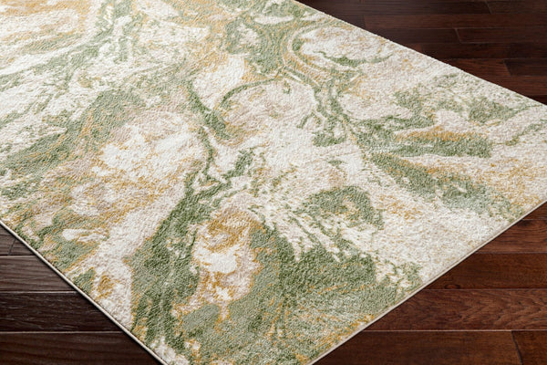 Livabliss San Francisco Geometric Machine Woven Polypropylene Area Rug for Modern Living Spaces Ivory, Sage 6'7" x 9' SFO2316-679