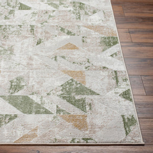 Livabliss San Francisco Retro Geometric Area Rug Machine Woven in Turkey for Living Rooms Ivory, Tan 9'2" x 12' SFO2324-9212