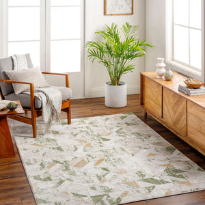 Livabliss San Francisco Retro Geometric Area Rug Machine Woven in Turkey for Living Rooms Ivory, Tan 9'2" x 12' SFO2324-9212