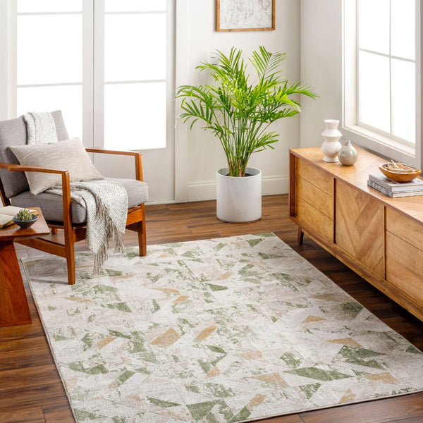 Livabliss San Francisco Retro Geometric Area Rug Machine Woven in Turkey for Living Rooms Ivory, Tan 9'2" x 12' SFO2324-9212