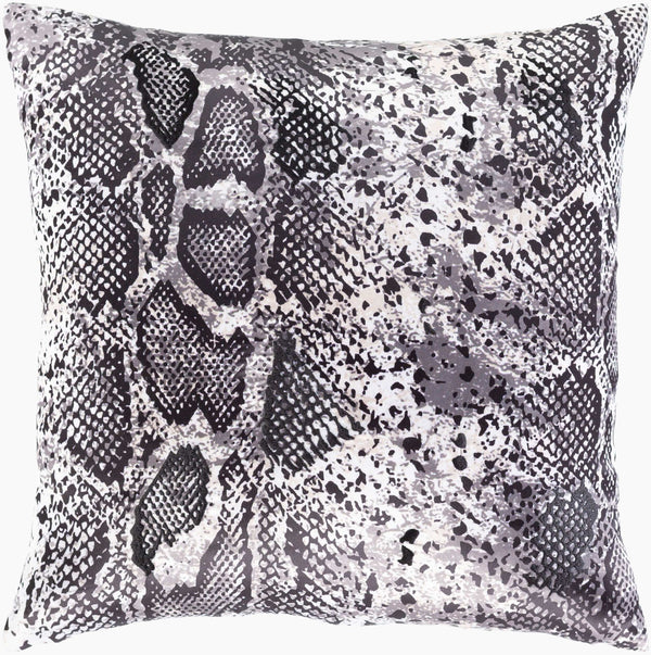 Surya Safari Sfr-001 18"X18" Durable Polyester Accent Pillow - Revitalize Your Decor With Style! Black Polyester,Polyester Sfr002-1818