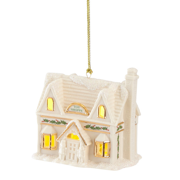 Lenox Christmas Village Toy Shoppe Lighted Ornament Ivory, IVORY PORCELAIN 883294