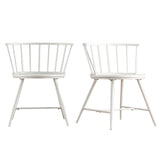 Homelegance By Top-Line Maverick Low Back Windsor Classic Dining Chairs (Set of 2) White Engineered Wood