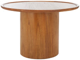 Safavieh Devin Round Pedestal Dining Table Natural Wood SFV1700A-2BX