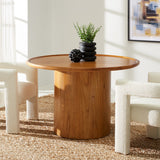 Safavieh Devin Round Pedestal Dining Table Natural Wood SFV1700A-2BX