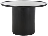 Safavieh Devin Round Pedestal Dining Table Black Wood SFV1700C-2BX