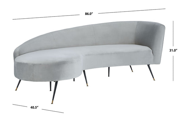 Safavieh Evangeline Velvet Parisian Sofa SFV2101E