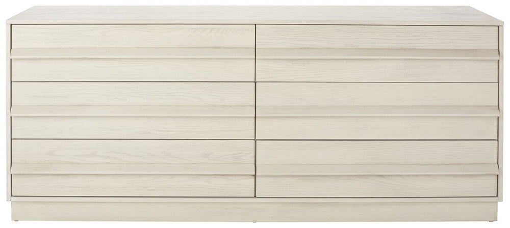 Safavieh Deirdra 6 Drawer Wood Dresser XII23 White Wash Wood SFV2139A
