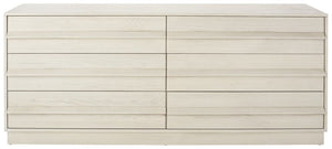 Safavieh Deirdra 6 Drawer Wood Dresser XII23 White Wash Wood SFV2139A