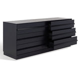 Safavieh Deirdra 6 Drawer Wood Dresser XII23 Black Wood SFV2139B