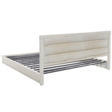 Safavieh Deirdra Wood King Bed X23 White Wash 80.5 IN W x 85.3 IN D x 39 IN H