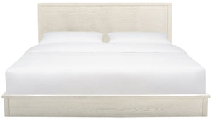 Safavieh Deirdra Wood King Bed X23 White Wash 80.5 IN W x 85.3 IN D x 39 IN H