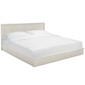 Safavieh Deirdra Wood King Bed X23 White Wash 80.5 IN W x 85.3 IN D x 39 IN H