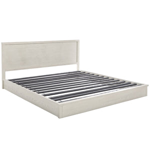Safavieh Deirdra Wood King Bed X23 White Wash 80.5 IN W x 85.3 IN D x 39 IN H