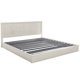 Safavieh Deirdra Wood King Bed X23 White Wash 80.5 IN W x 85.3 IN D x 39 IN H