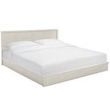 Safavieh Deirdra Wood King Bed X23 White Wash 80.5 IN W x 85.3 IN D x 39 IN H