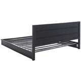 Safavieh Deirdra Wood King Bed X23 Black 80.5 IN W x 85.3 IN D x 39 IN H