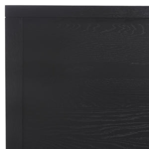 Safavieh Deirdra Wood King Bed X23 Black 80.5 IN W x 85.3 IN D x 39 IN H