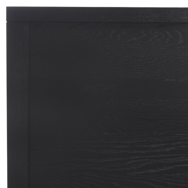 Safavieh Deirdra Wood King Bed X23 Black 80.5 IN W x 85.3 IN D x 39 IN H