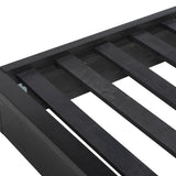 Safavieh Deirdra Wood King Bed X23 Black 80.5 IN W x 85.3 IN D x 39 IN H