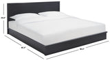 Safavieh Deirdra Wood King Bed X23 Black 80.5 IN W x 85.3 IN D x 39 IN H