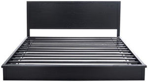 Safavieh Deirdra Wood King Bed X23 Black 80.5 IN W x 85.3 IN D x 39 IN H