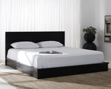 Safavieh Deirdra Wood King Bed X23 Black 80.5 IN W x 85.3 IN D x 39 IN H